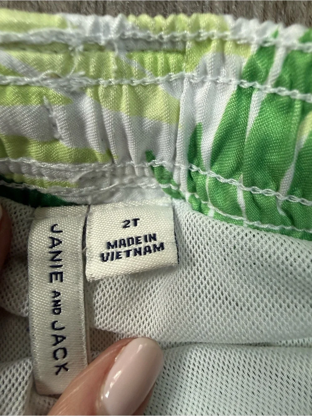 Jamie & Jack Tropical Leaf Print Toddler Swim Shorts - 2T